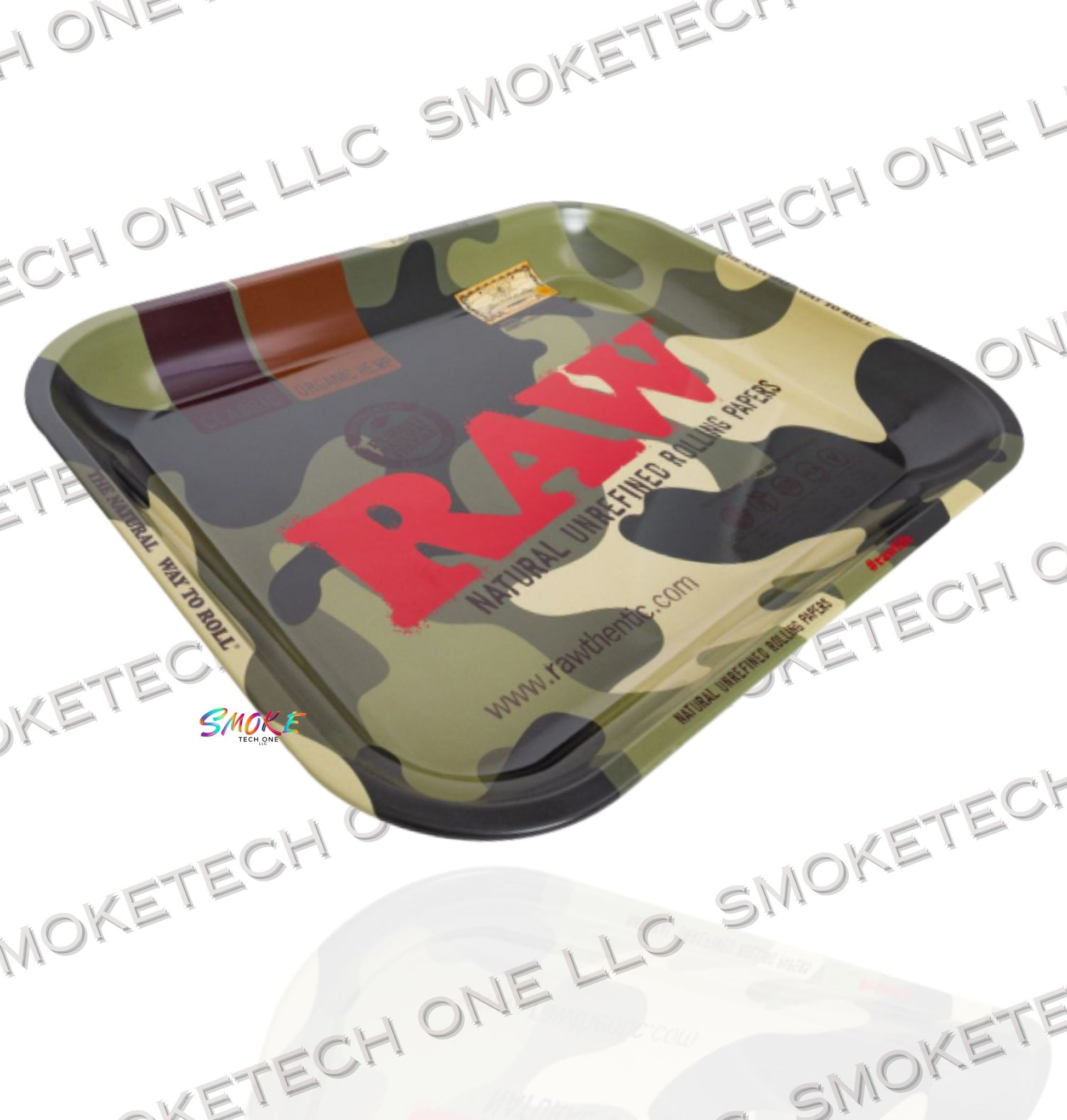 RAW Camo Rolling Tray l Large - Smoke Tech One LLC