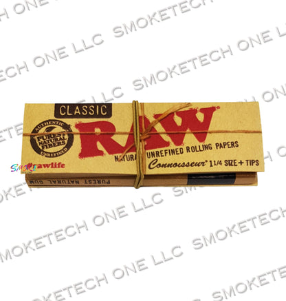 RAW Classic Connoisseur 1 1/4 Rolling Papers with Tips - Smoke Tech One LLC