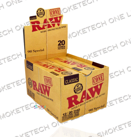 RAW Classic 98 Special Pre-Roll Cones - 20 Pack