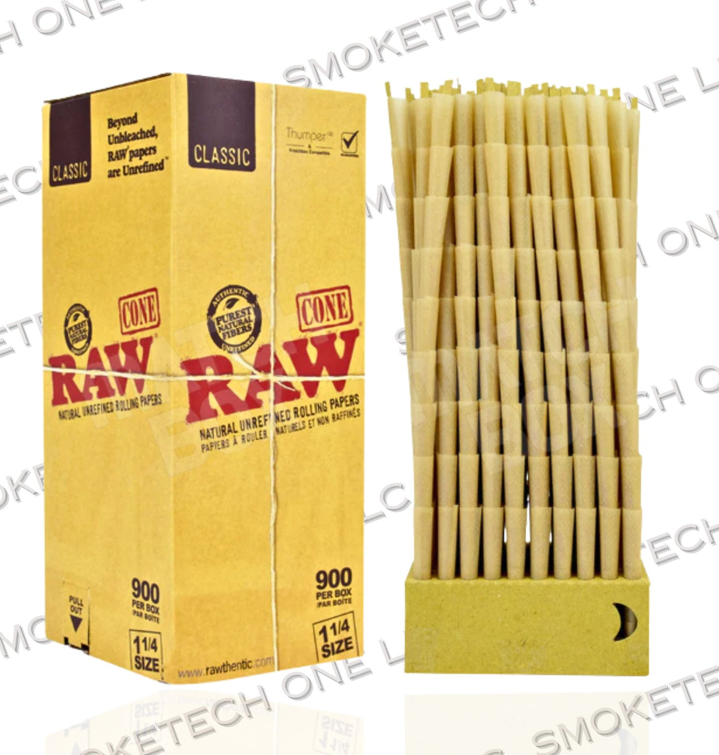 RAW Classic 1¼ Cones | Bulk Box | 900 Cones