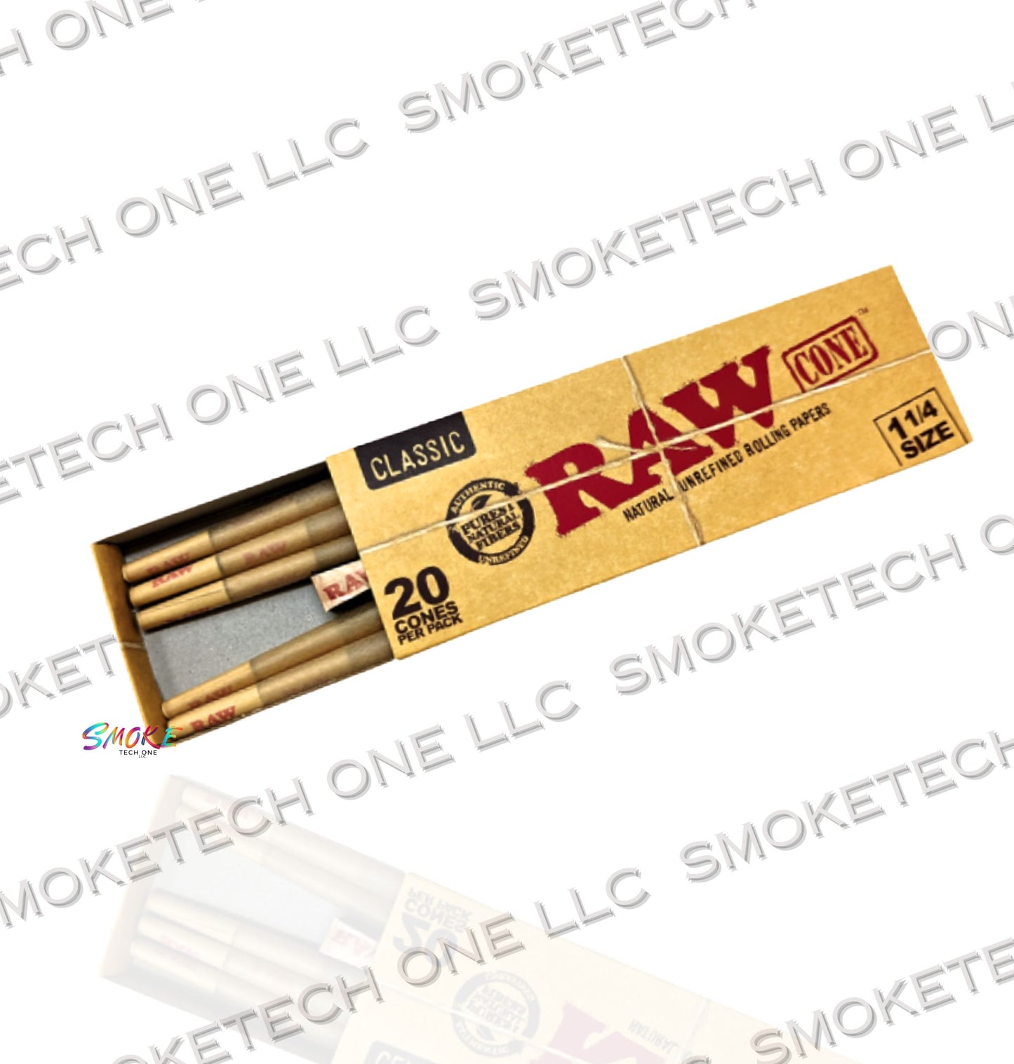 RAW Classic Pre Rolled 1¼ Cones - 20 Pack