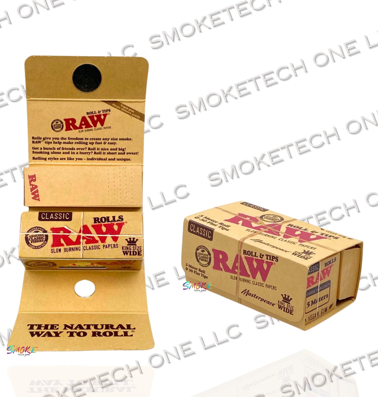 RAW Classic Masterpeace King Size Wide Rolls & Tips