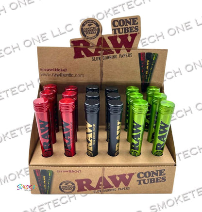 RAW Cone Tubes - Assorted Colors (Red, Black & Green)