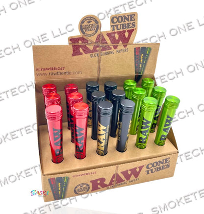 RAW Cone Tubes - Assorted Colors (Red, Black & Green)