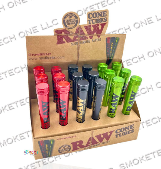 RAW Cone Tubes - Assorted Colors (Red, Black & Green)