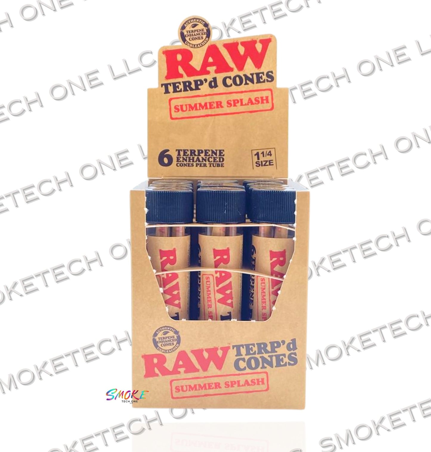 RAW Terp’d Cones | 1 1/4 Size | 6 Terpene Enhanced Cones per Tube