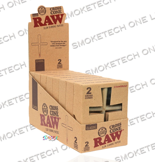 RAW Classic Cross Cone – 2 Cones per Pack