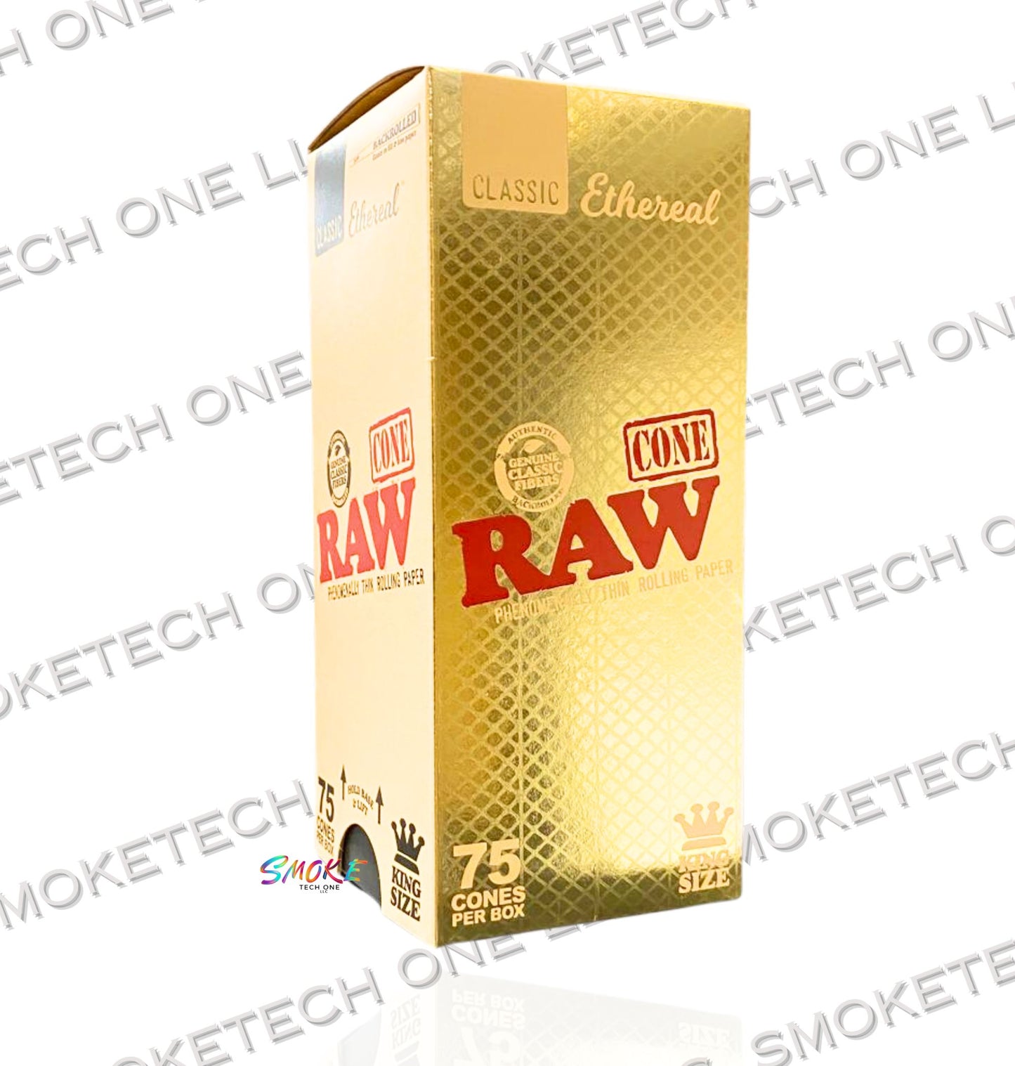 RAW Classic Ethereal Pre-Rolled Cones – 75 Count Box