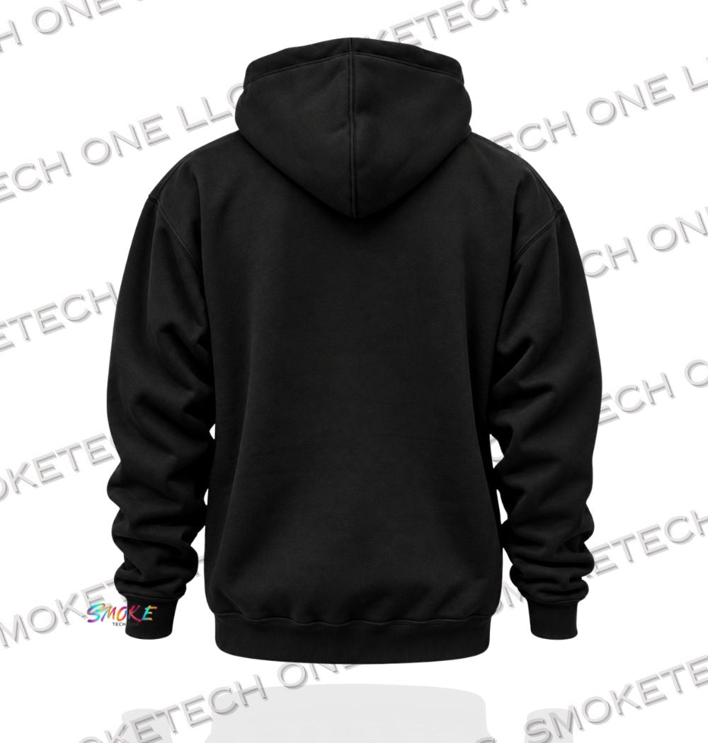 RAW Black Pullover Hoodie (Black Logo) - Smoke Tech One LLC