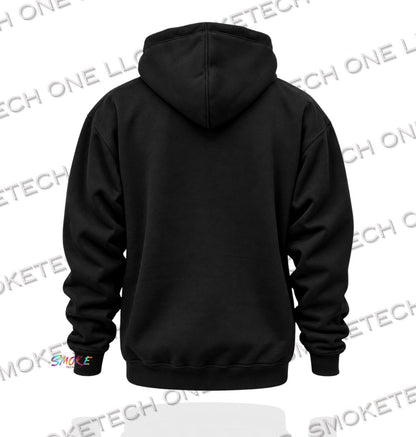 RAW Black Pullover Hoodie (Black Logo) - Smoke Tech One LLC