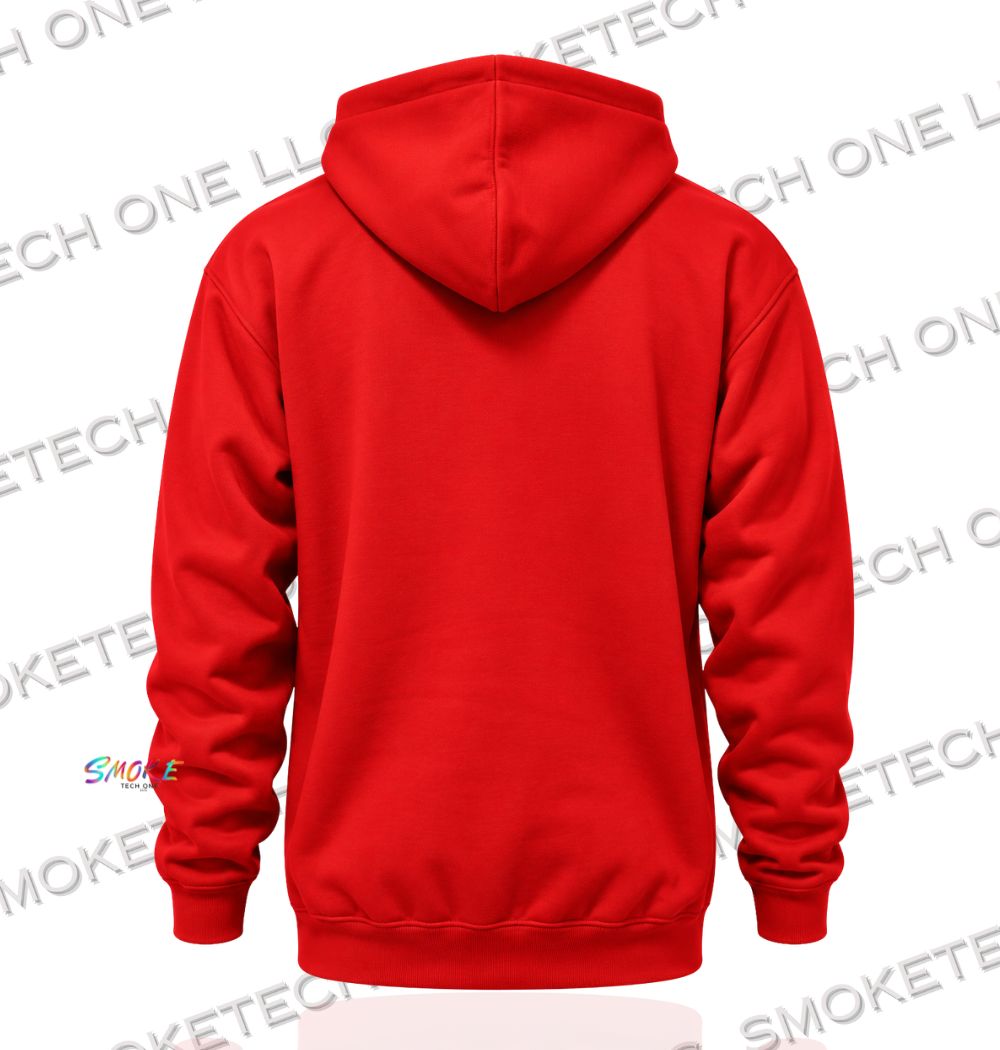 RAW Pullover Hoodie Red (Black Logo) - Smoke Tech One LLC