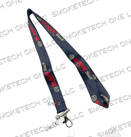 RAW Black Lanyard – Premium Neck Strap with Metal Clip