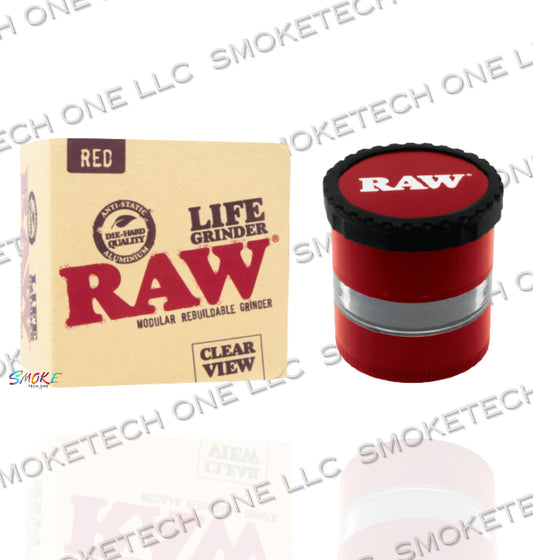 RAW Life Clear View Grinder - Modular Rebuild Aluminium Grinder - Smoke Tech One LLC