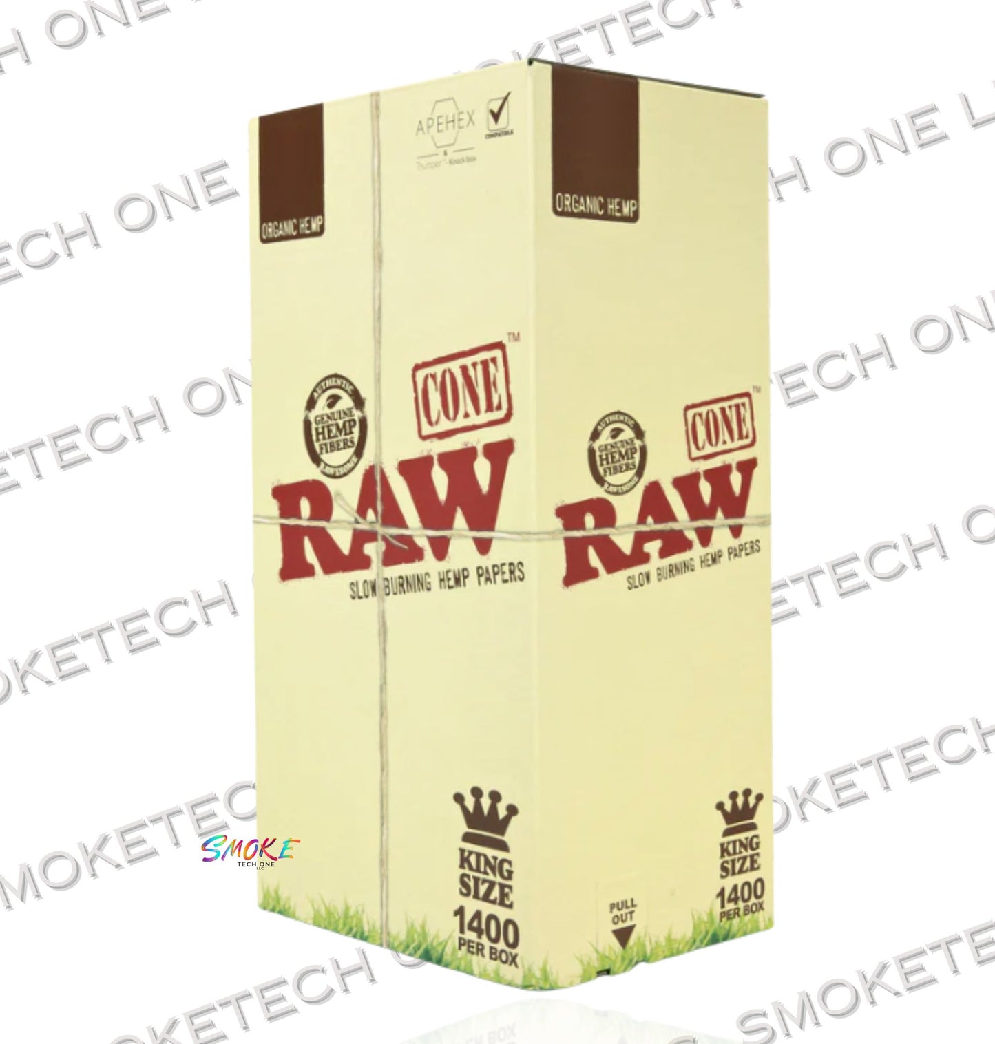 RAW Organic King Size Cones | Bulk Box | 1400 Count