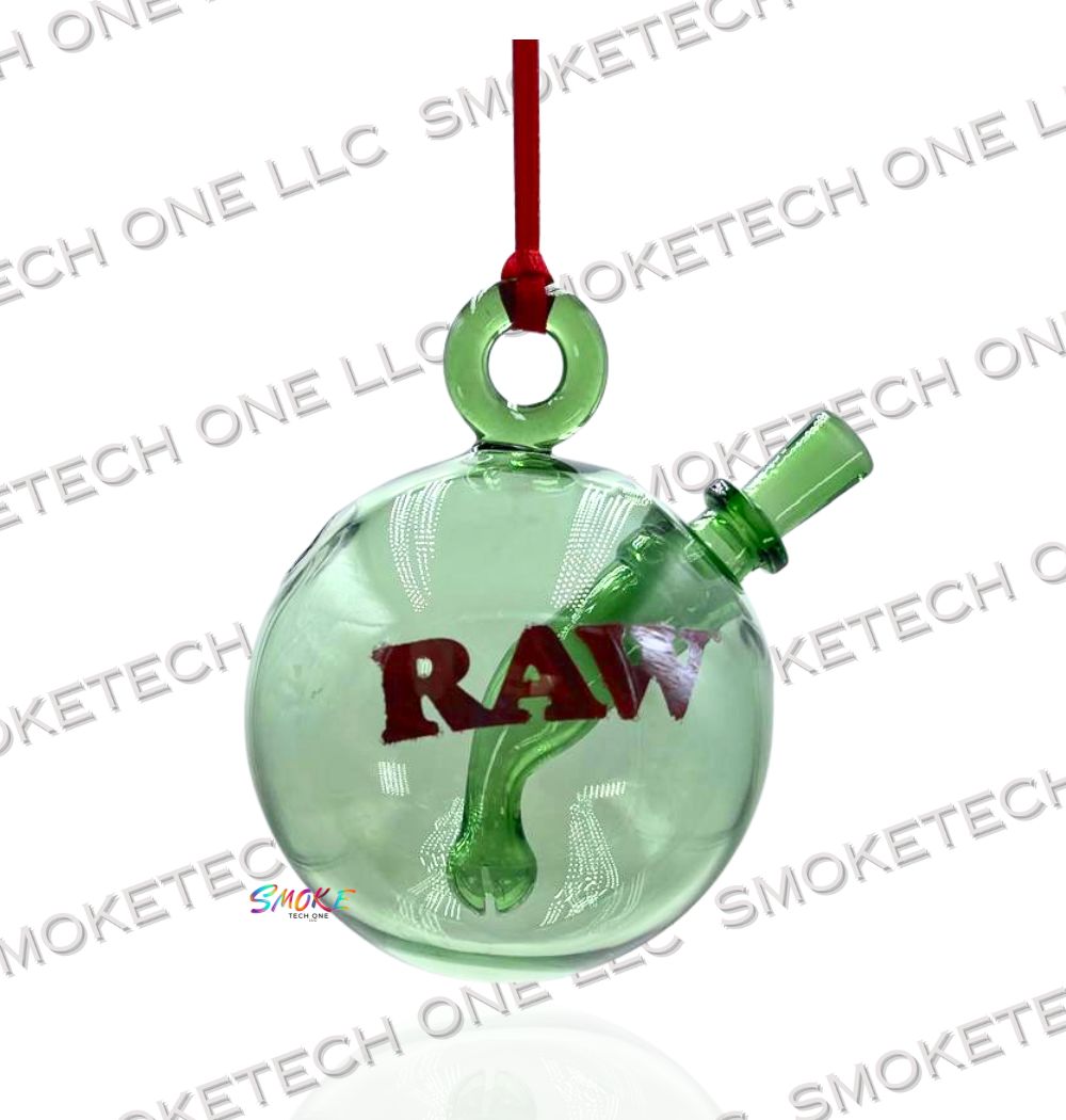 RAWlidays Holiday Glass Ornament (Green Christmas Ornament)