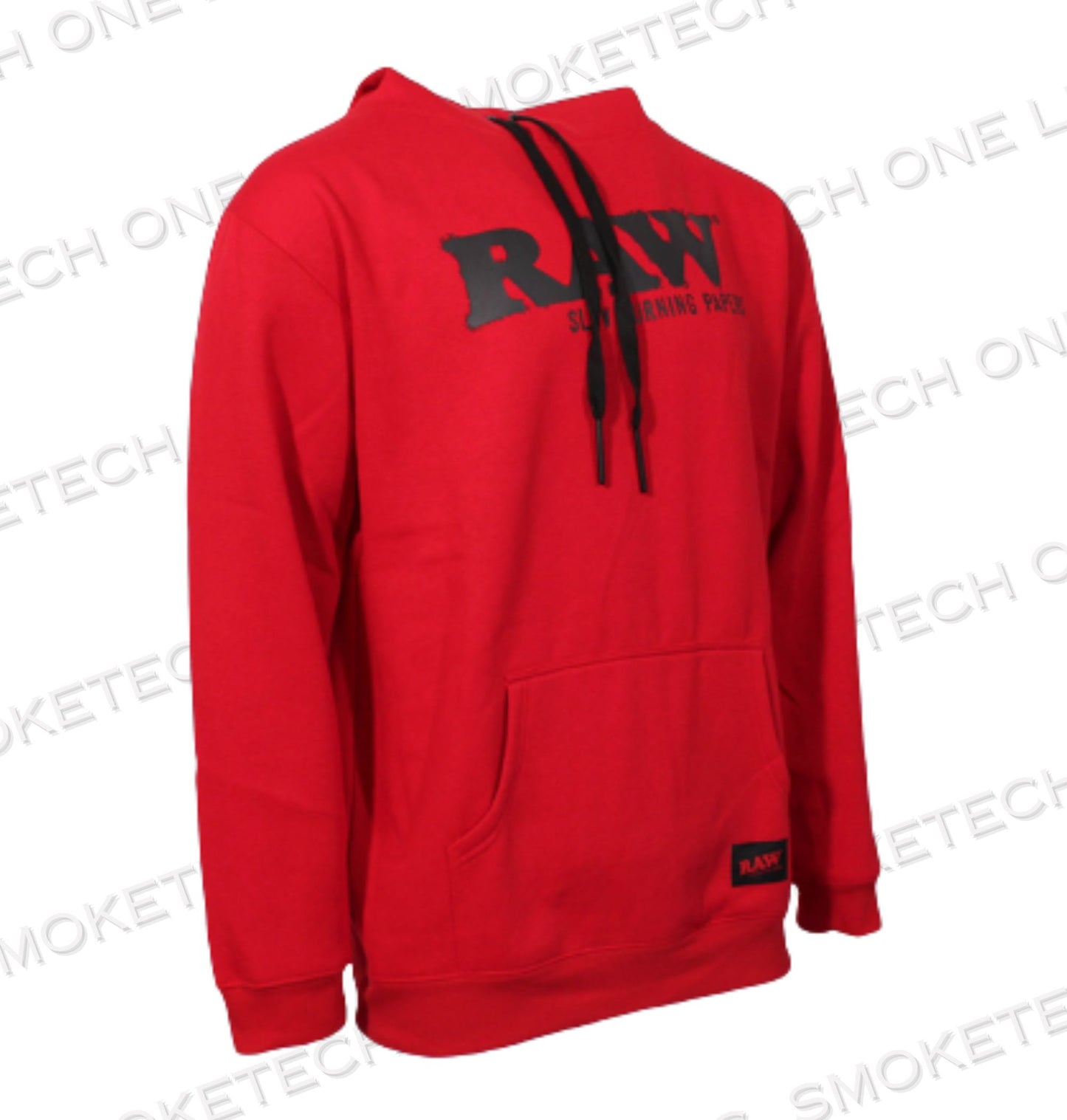 RAW Pullover Hoodie Red (Black Logo)