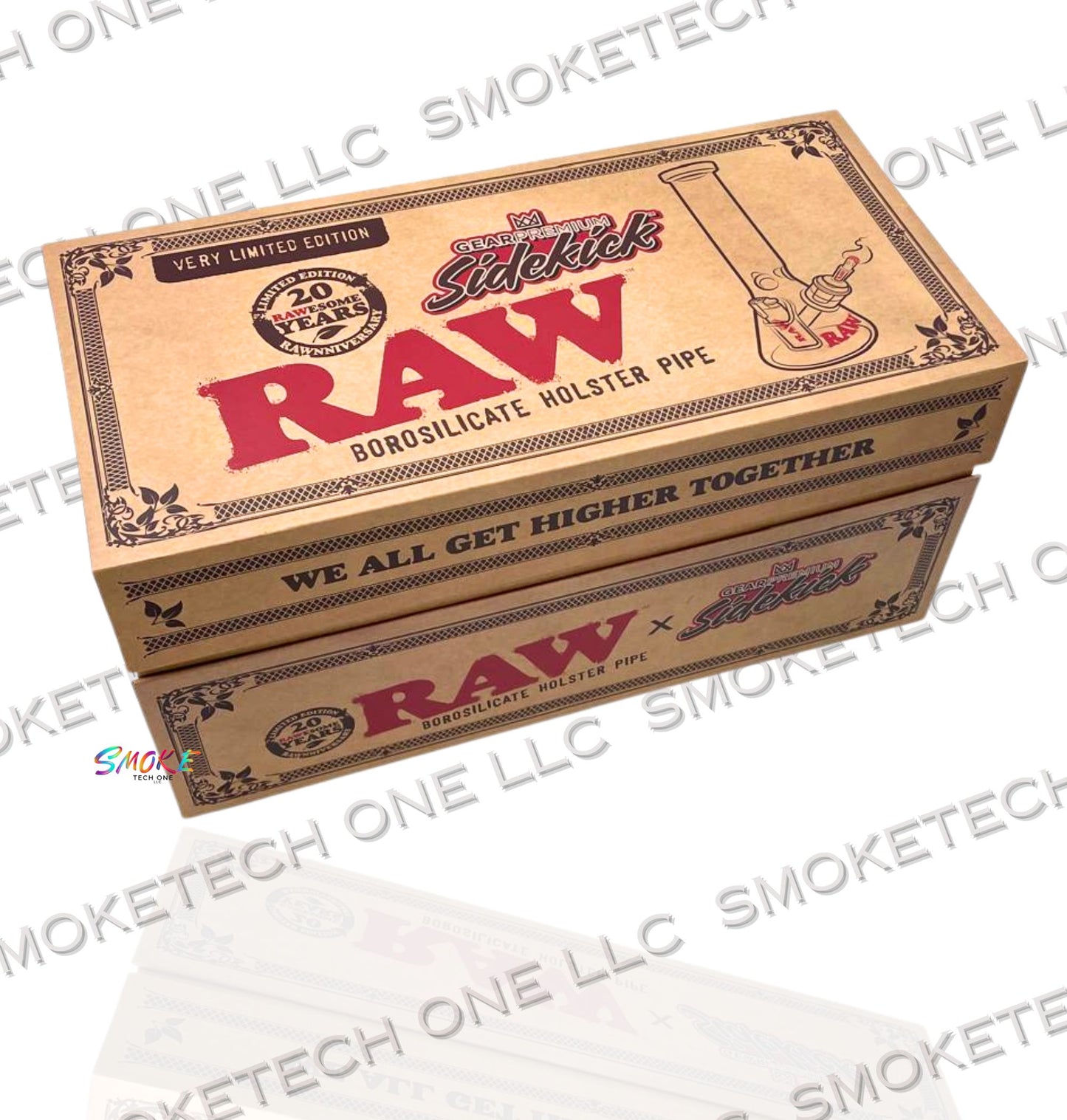 RAW x Sidekick 20th Anniversary Borosilicate Holster Pipe Set - Smoke Tech One LLC