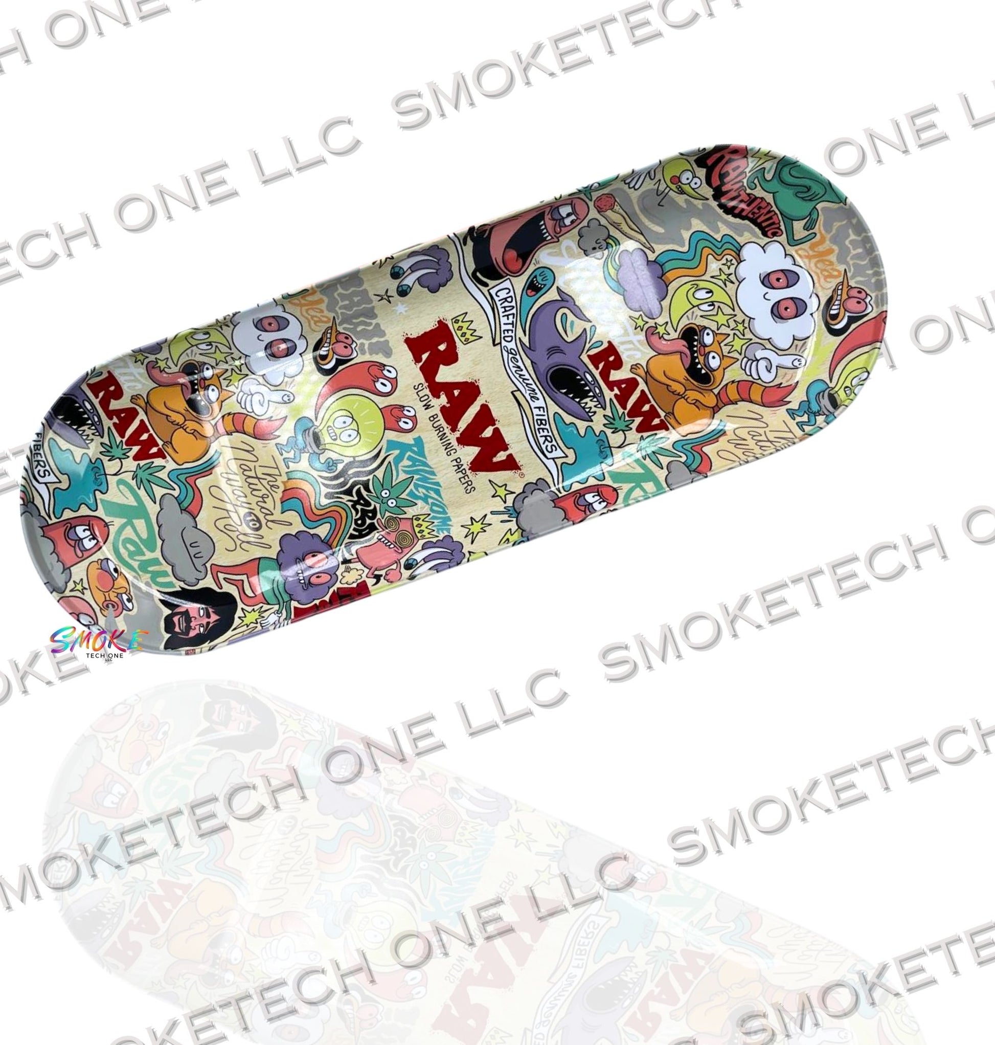 RAW Rolling Tray - Collage Art Design by Chris Piascik - Smoke Tech One LLC