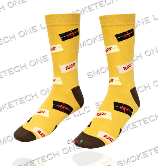 RAW Paper Pack Crew Socks | Novelty Cotton Blend Socks | US Men's Size 10–13