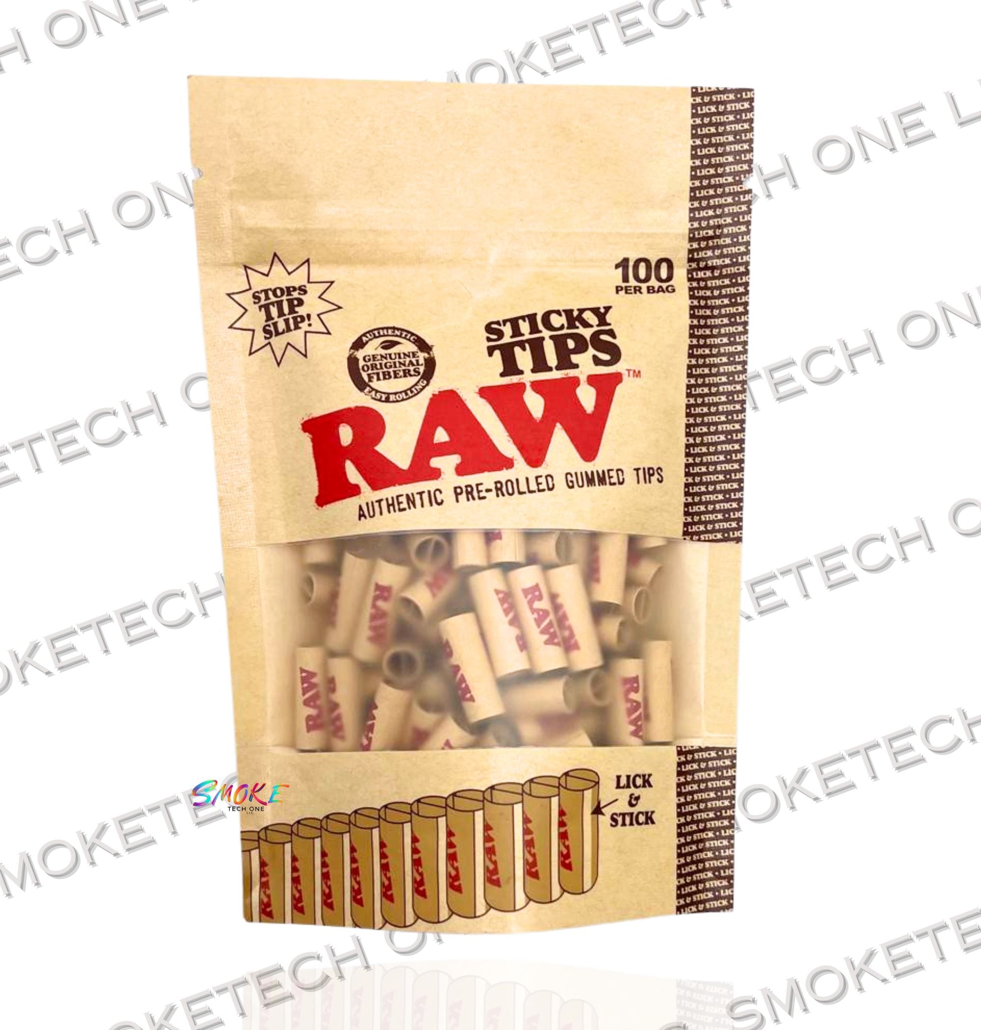 RAW Sticky Tips – Authentic Pre-Rolled Gummed Tips (100 Count) – Smoke ...