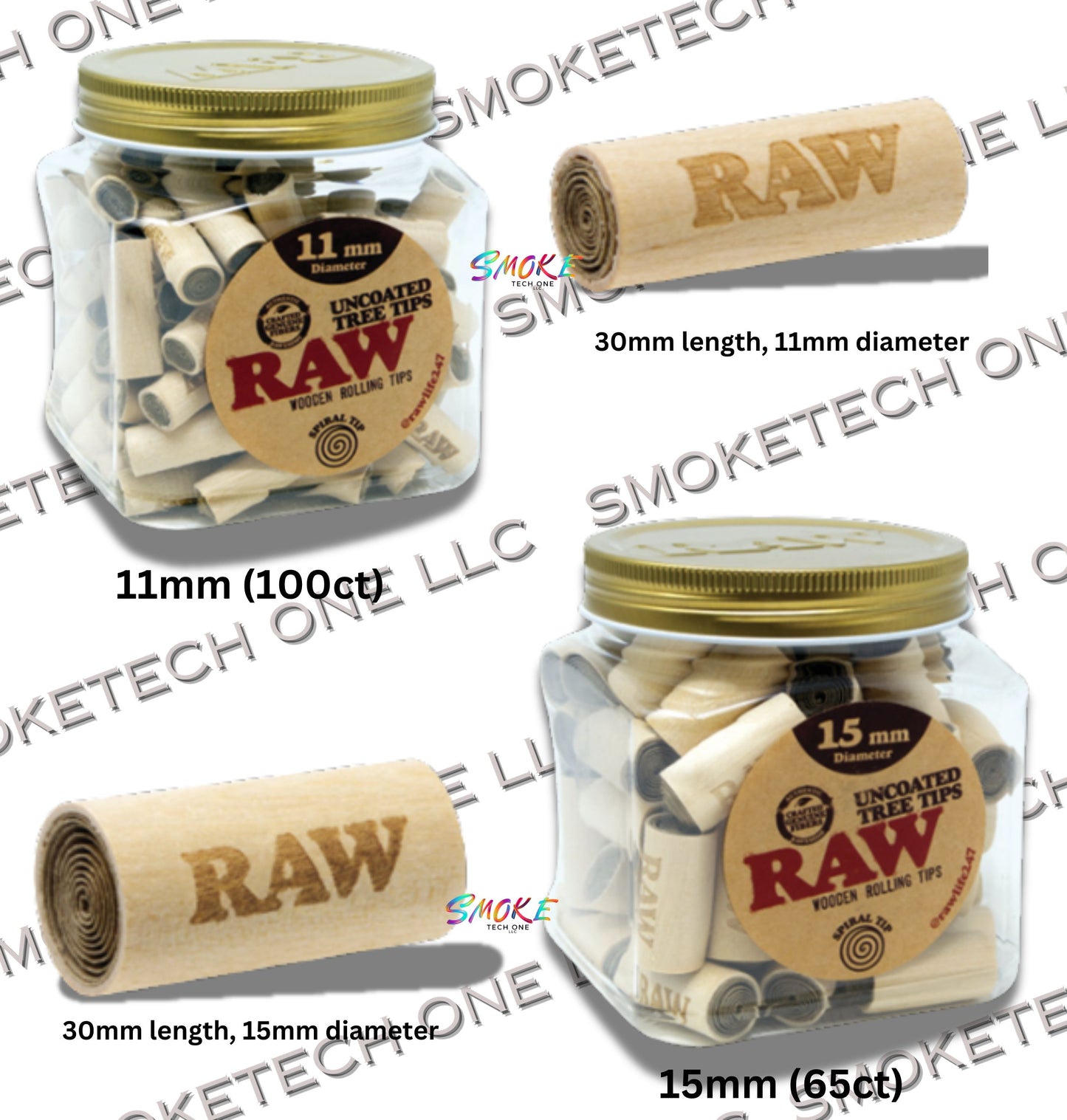 RAW Uncoated Tree Tips