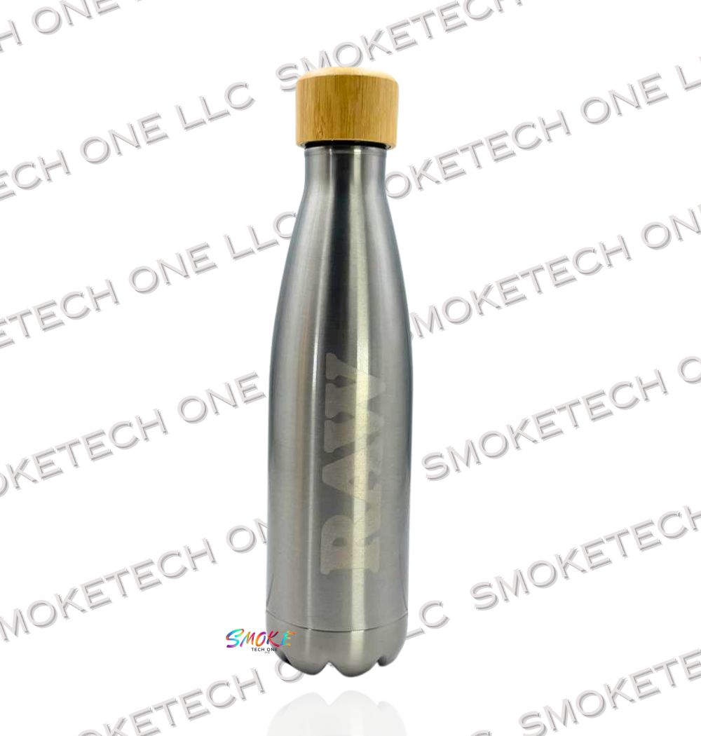 RAW Stainless Steel Water Bottle with Bamboo Cap