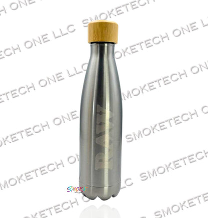 RAW Stainless Steel Water Bottle with Bamboo Cap