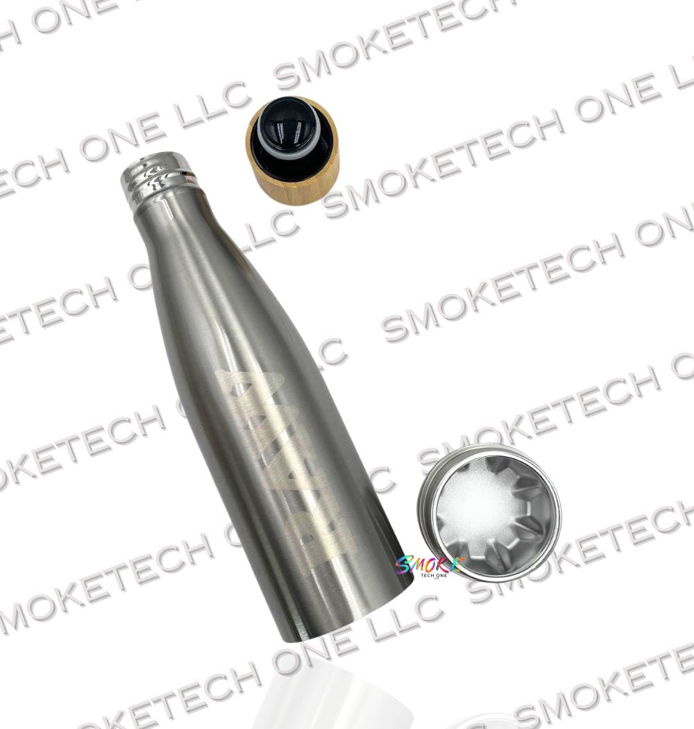 RAW Stainless Steel Water Bottle with Bamboo Cap