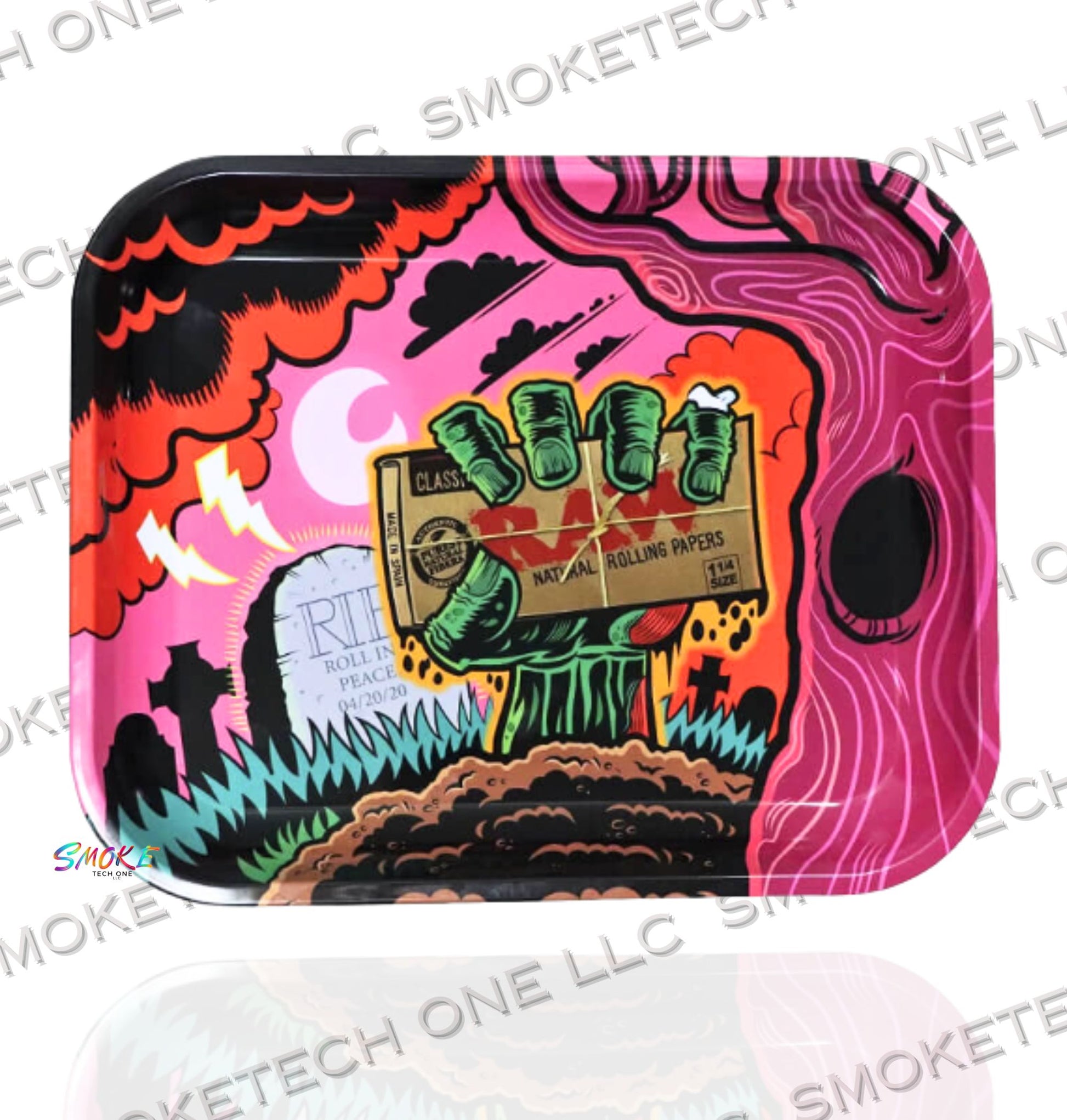RAW Zombie Hand Rolling Tray l Large - Smoke Tech One LLC