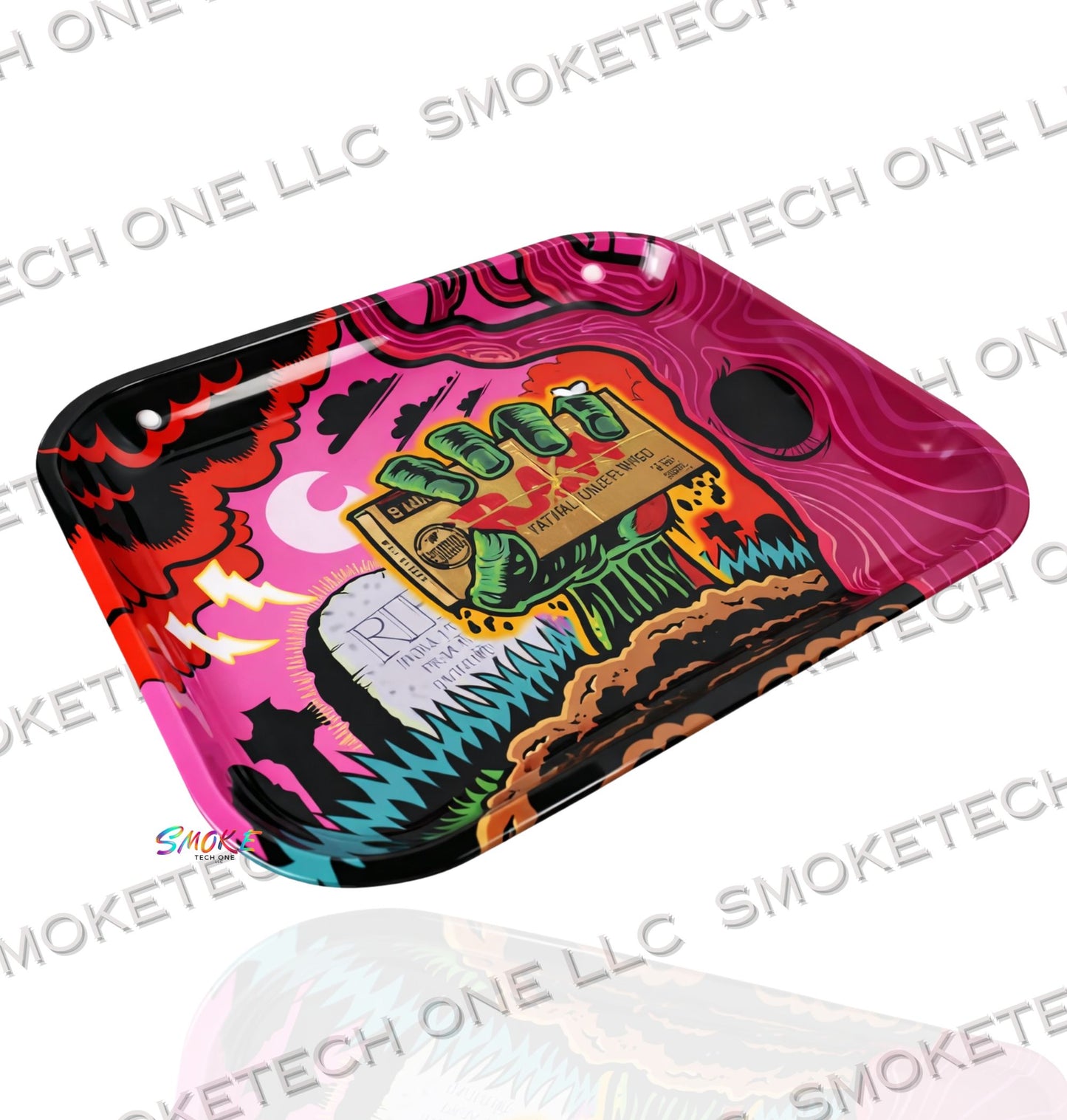 RAW Zombie Hand Rolling Tray l Large - Smoke Tech One LLC