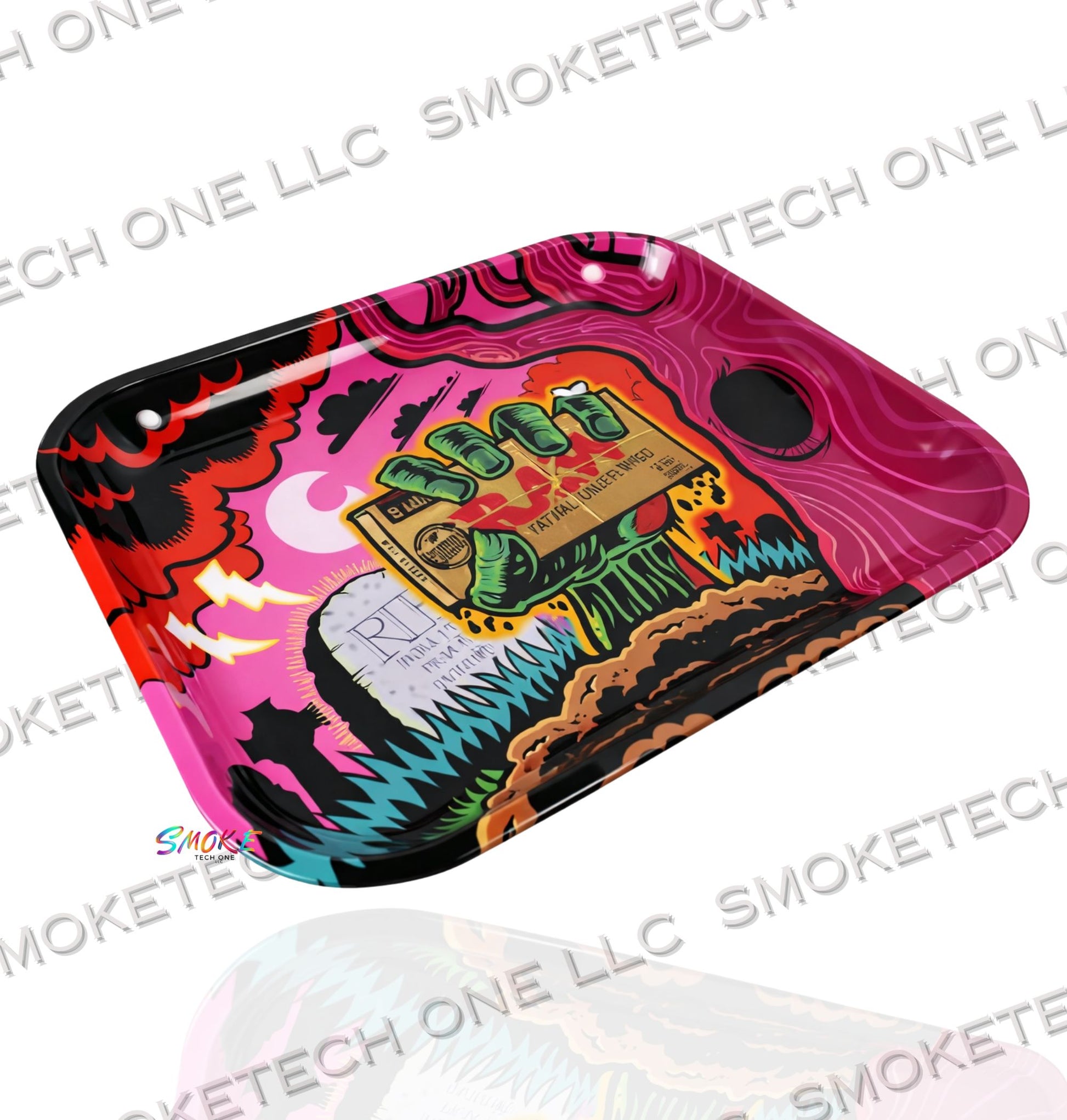 RAW Zombie Hand Rolling Tray l Large - Smoke Tech One LLC