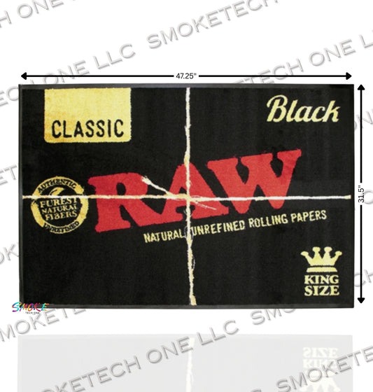 RAW Black Floor Mat Large (King Size) - Smoke Tech One LLC