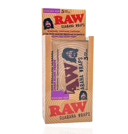 RAW Guarana Wraps (Display Box: 25 pouches per display)