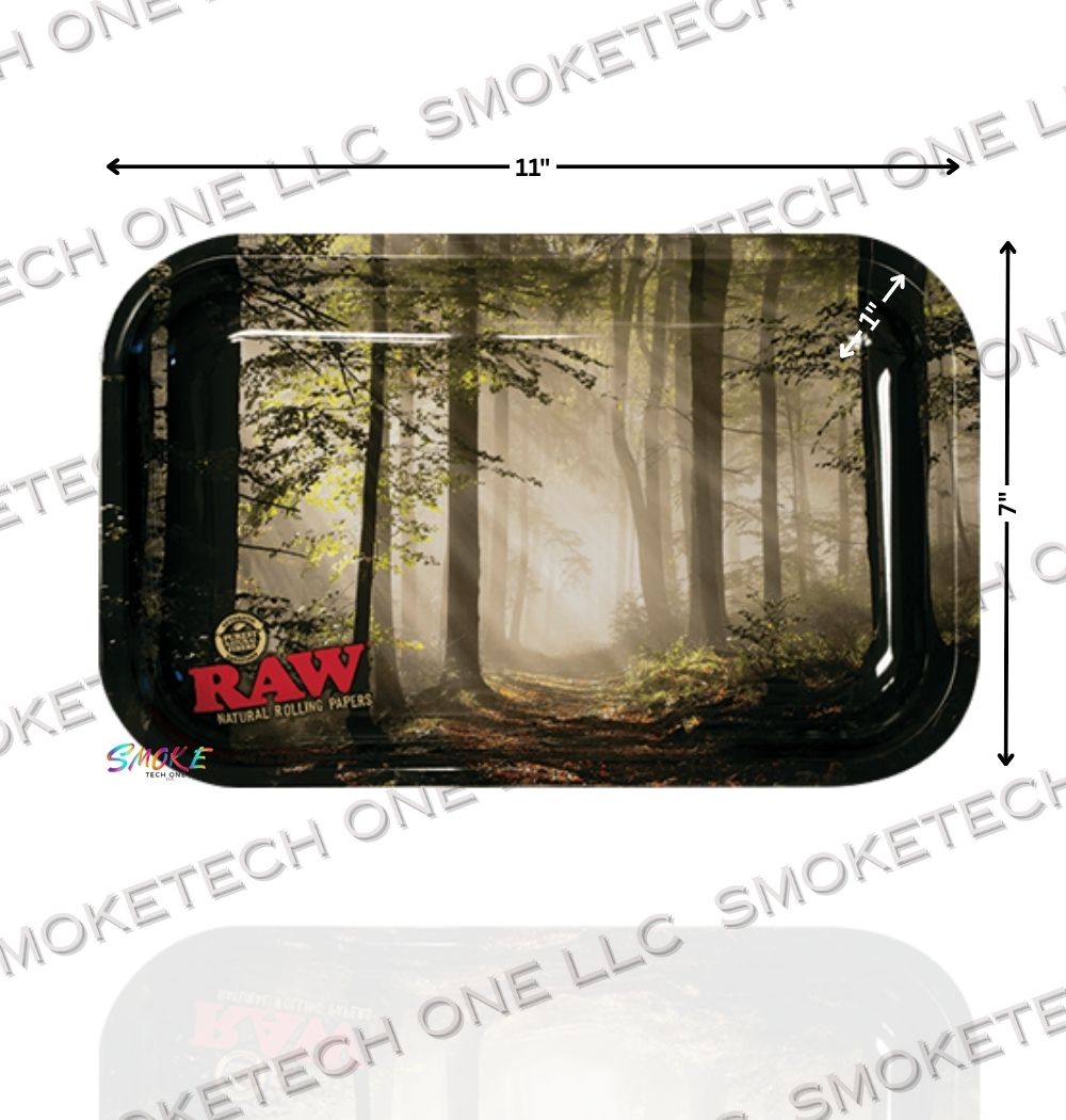 RAW Smokey Forest Rolling Tray (Small) - Smoke Tech One LLC