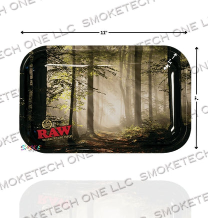RAW Smokey Forest Rolling Tray (Small) - Smoke Tech One LLC