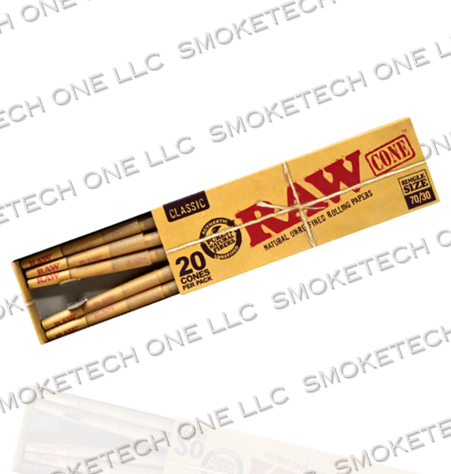 RAW Classic Single Size Cones 70mm 30mm - 20 pack
