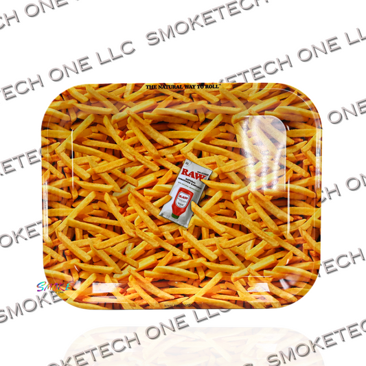 Raw French Fries Rolling Tray Small