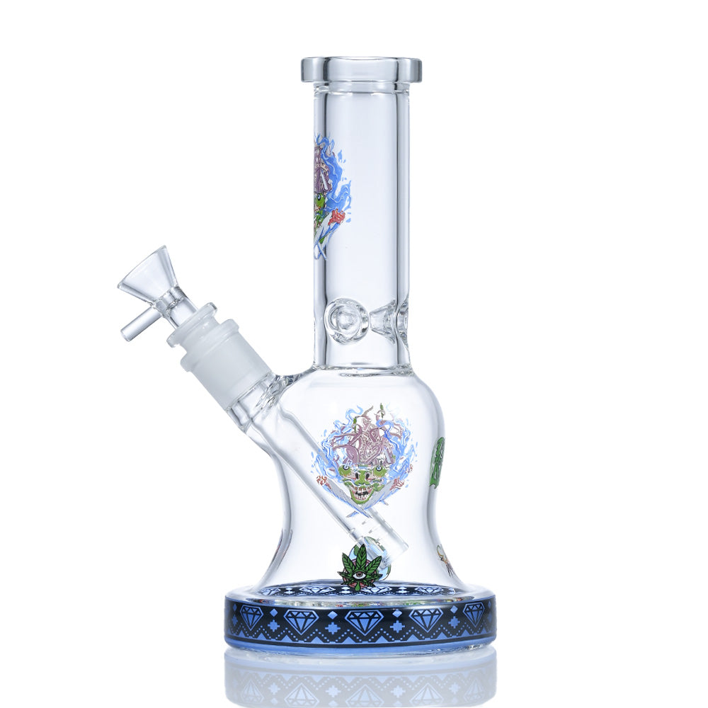 Hispter Floral Pattern Base Glass Bong SF023B