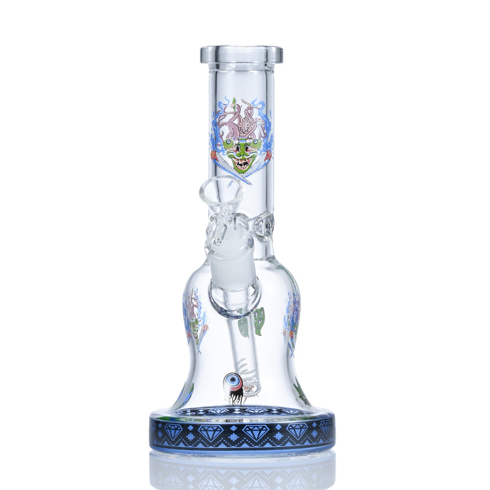 Hispter Floral Pattern Base Glass Bong SF023B