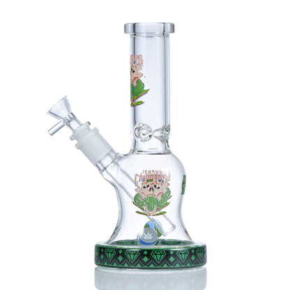 Hispter Floral Pattern Base Glass Bong SF023G