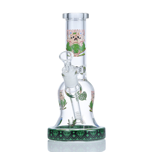 Hispter Floral Pattern Base Glass Bong SF023G