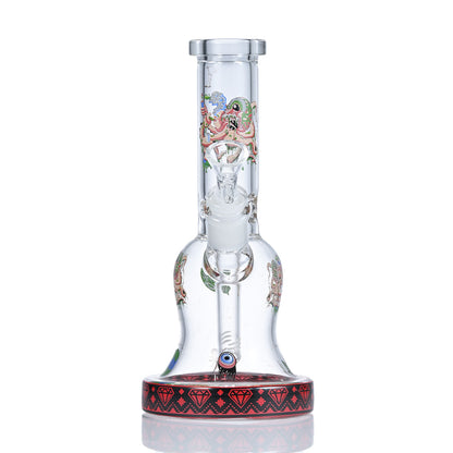Hispter Floral Pattern Base Glass Bong SF023R
