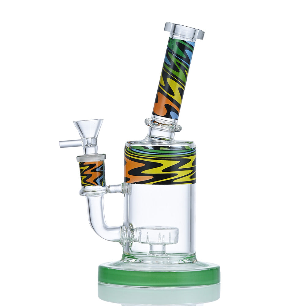 Hipster Zig-Zag Pattern Glass Bong SF026
