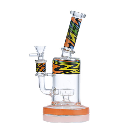 Hipster Zig-Zag Pattern Glass Bong SF026