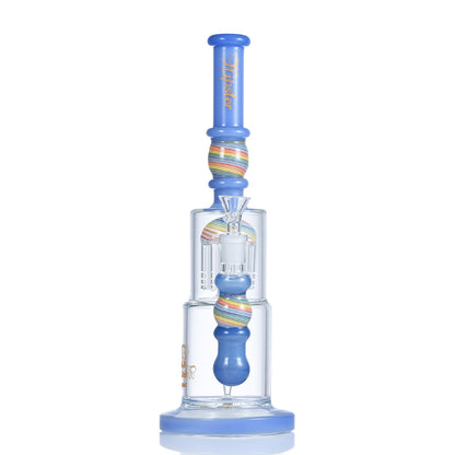 Hipster Tall Blue Perc Glass Bong SF028