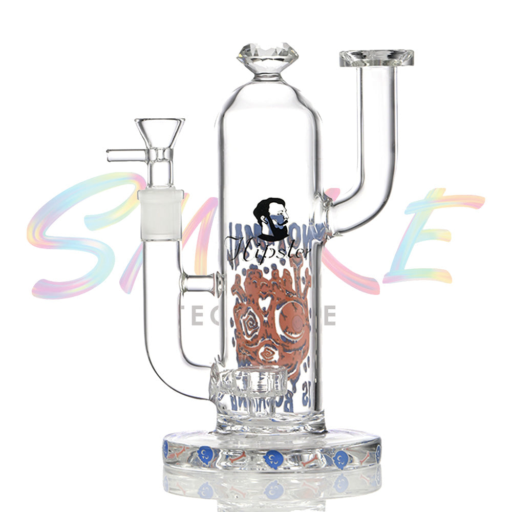 Graffiti Skull Typography Beaker Glass Water Pipe SF037