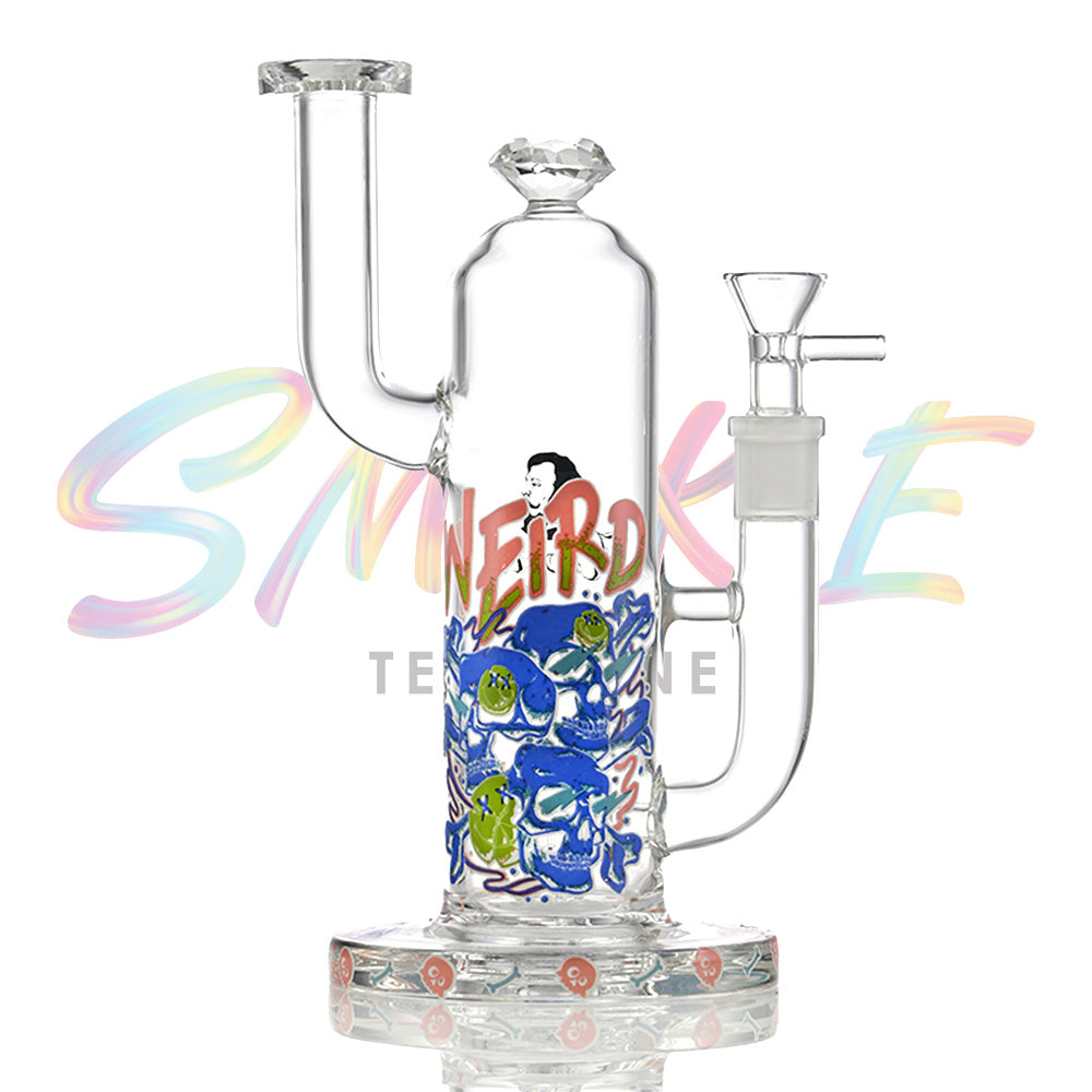 Graffiti Skull Typography Beaker Glass Water Pipe SF037