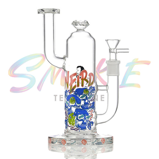 Graffiti Skull Typography Beaker Glass Water Pipe SF037 - Smoke Tech One LLC