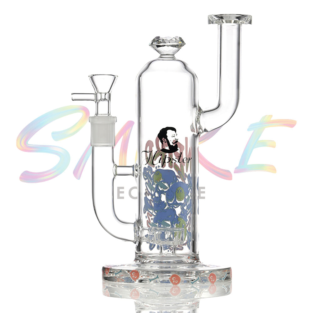 Graffiti Skull Typography Beaker Glass Water Pipe SF037
