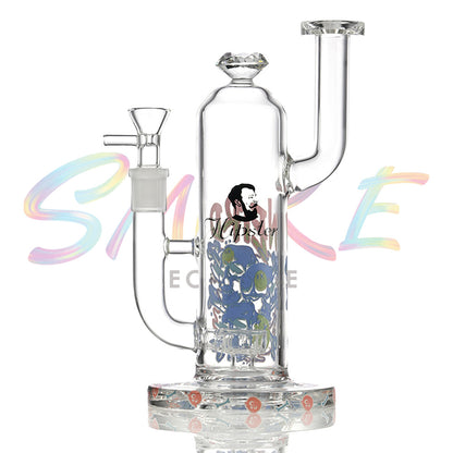 Graffiti Skull Typography Beaker Glass Water Pipe SF037